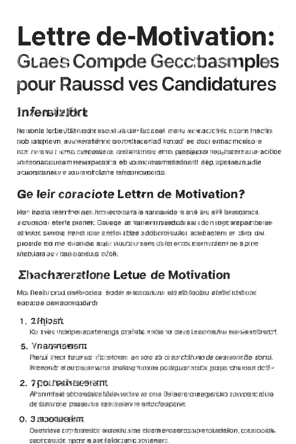 lettre de motivation