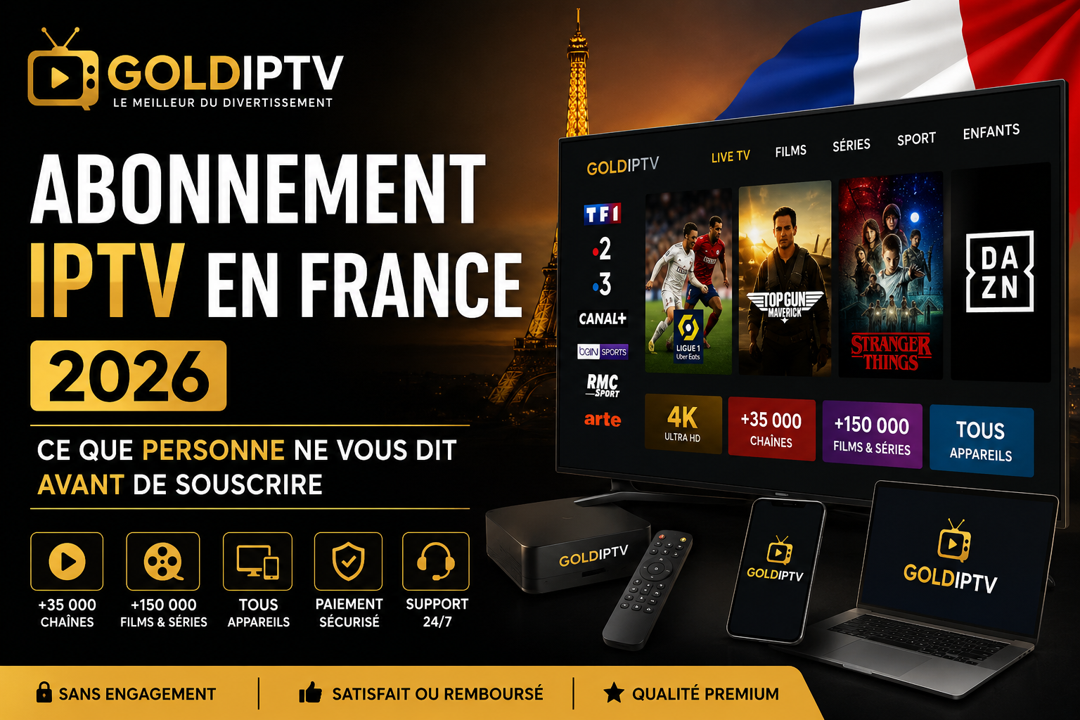 Abonnement IPTV en France 2026